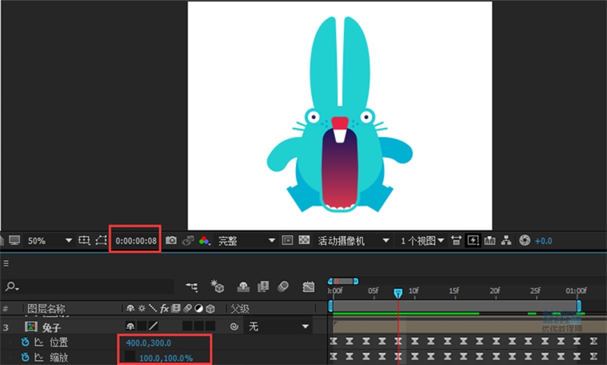 AI+AE教程!从零开始制作一只活蹦乱跳的小兔子