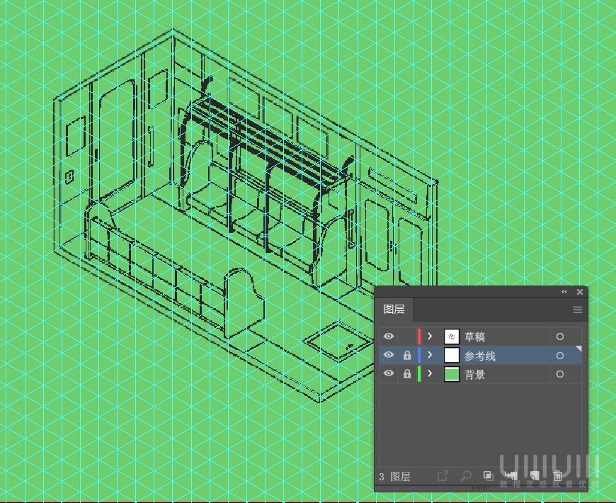 AI教程！手把手教你绘制像素风电车内部场景插画