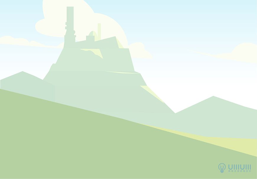 AI教程！教你用几何形状绘制扁平风野外场景插画