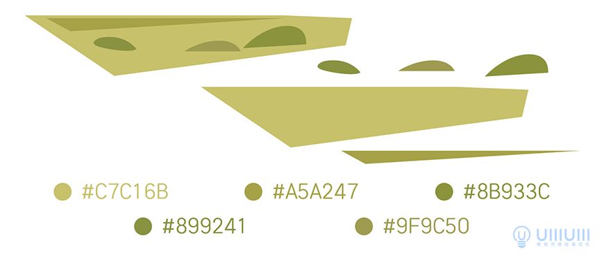 AI教程!教你用几何形状绘制扁平风野外场景插画