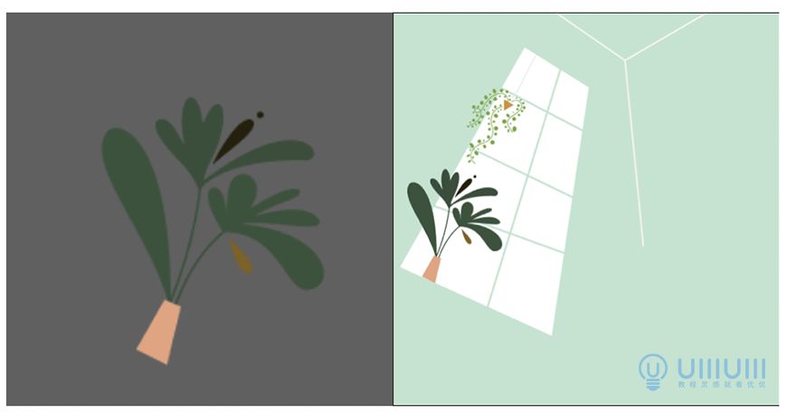 AI教程！扁平风格瑜伽少女场景插画