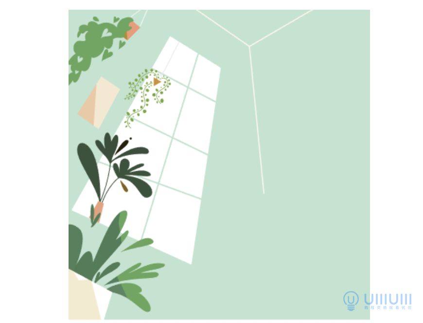 AI教程！扁平风格瑜伽少女场景插画