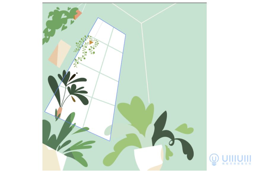 AI教程！扁平风格瑜伽少女场景插画