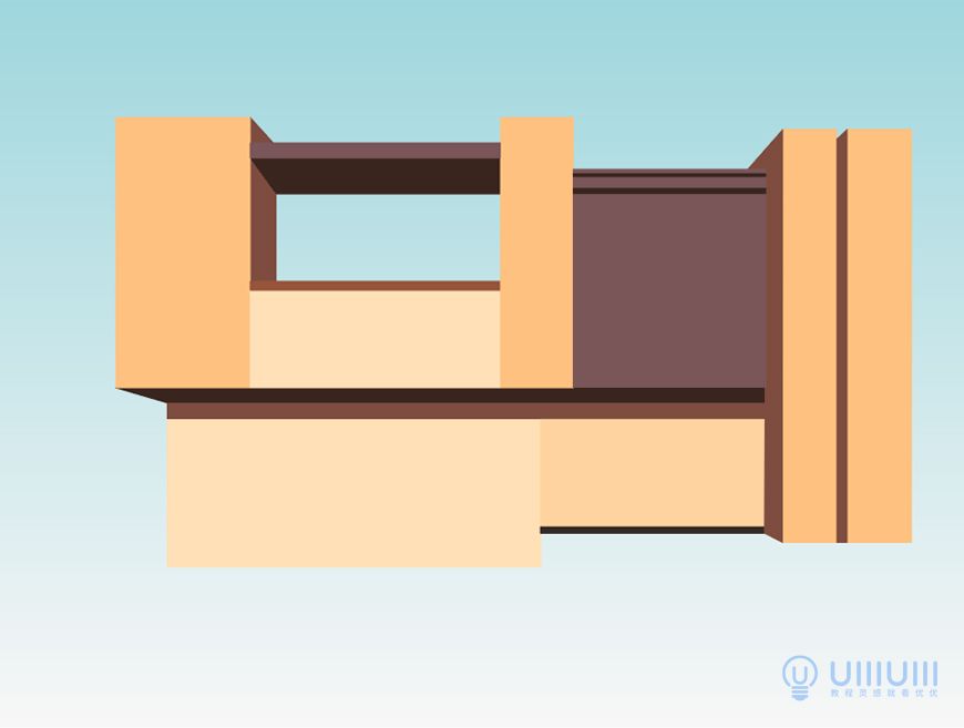 AI教程！噪点质感温馨建筑场景插画