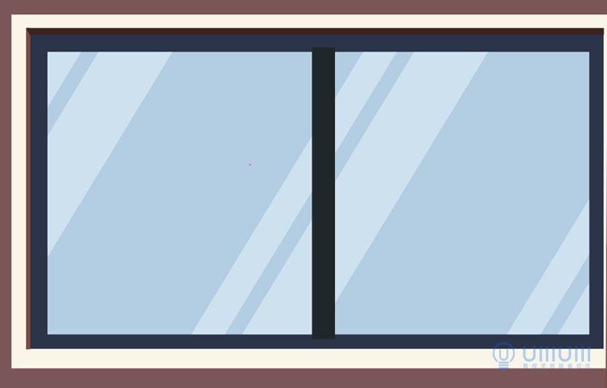 AI教程！噪点质感温馨建筑场景插画