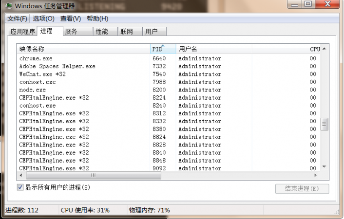 node开发Web服务器报错（一）之  Error: listen EADDRI